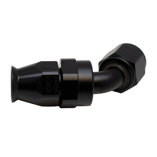 6-02-0874-B DeatschWerks 8 AN Female Flare Swivel 60-Degree Hose End PTFE - Anodized Matte Black