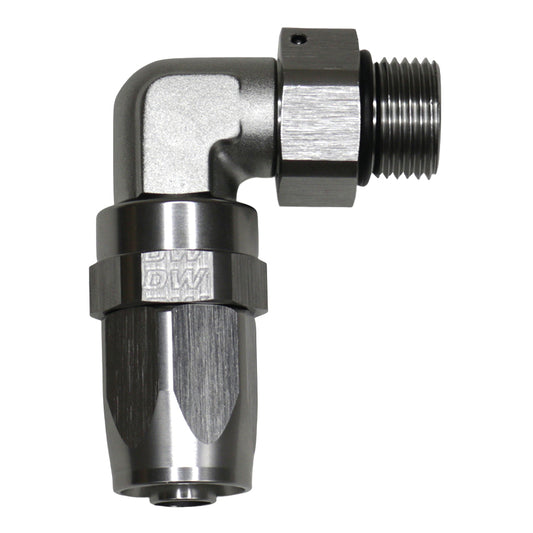 06-02-0828 DeatschWerks 8AN ORB Female Swivel 90-Degree Hose End CPE - Anodized DW Titanium