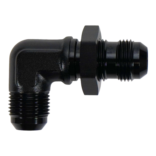 6-02-0791-B DeatschWerks 10AN Male Flare Bulkhead 90-Degree (with nut)