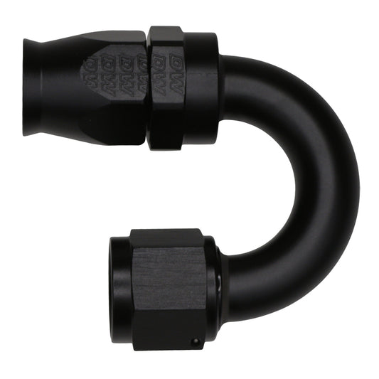 6-02-0833-B DeatschWerks 10AN Female Flare Swivel 180-Degree Hose End CPE - Anodized Matte Black