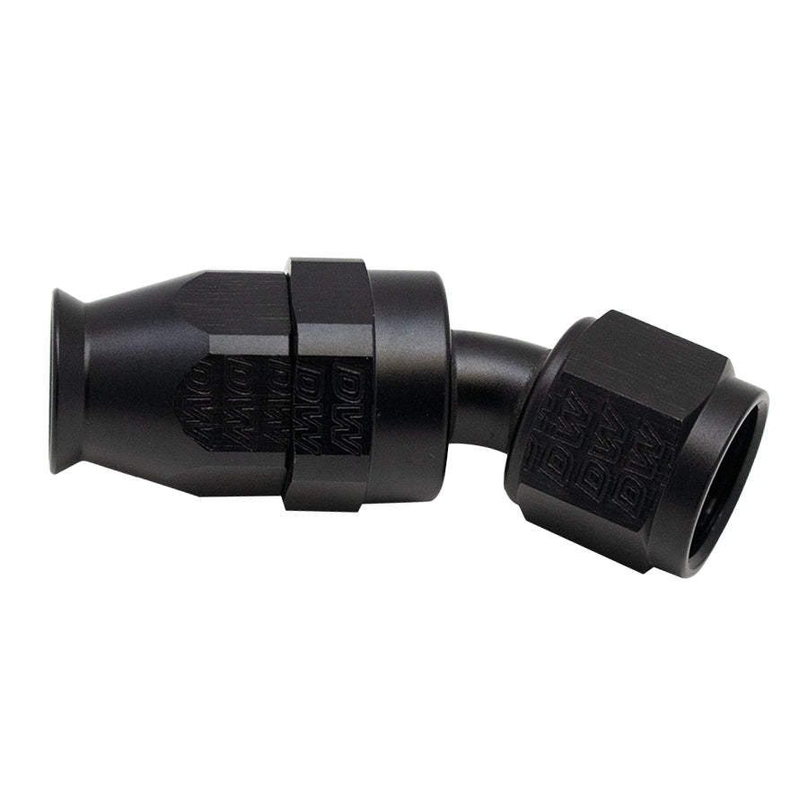 6-02-0873-B DeatschWerks 8 AN Female Flare Swivel 30-Degree Hose End PTFE - Anodized Matte Black