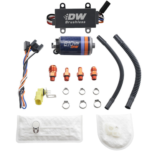 9-811-C105-1002 DeatschWerks DW810 810lph In-Tank Brushless Fuel Pump w/ 2-Speed Controller & Universal Install Kit