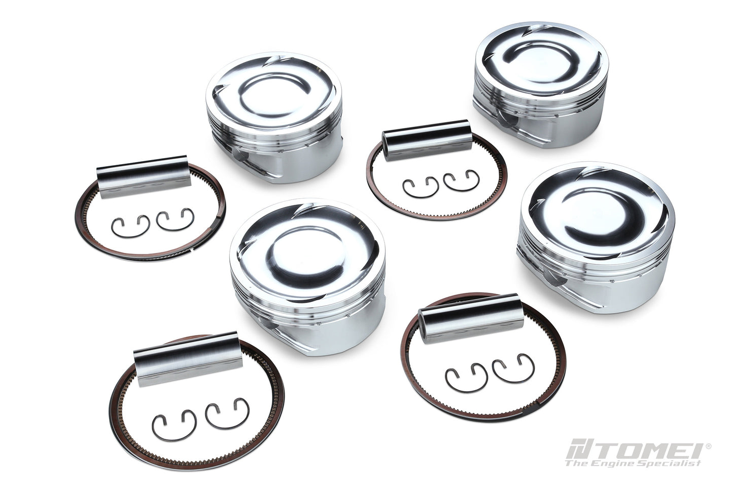 TA202A-SB02A Tomei Forged Pistons Subaru WRX STI EJ257 83MM Stroker 127.8MM ROD 99.75MM +0.25MM -19.6 CC 8.4:1