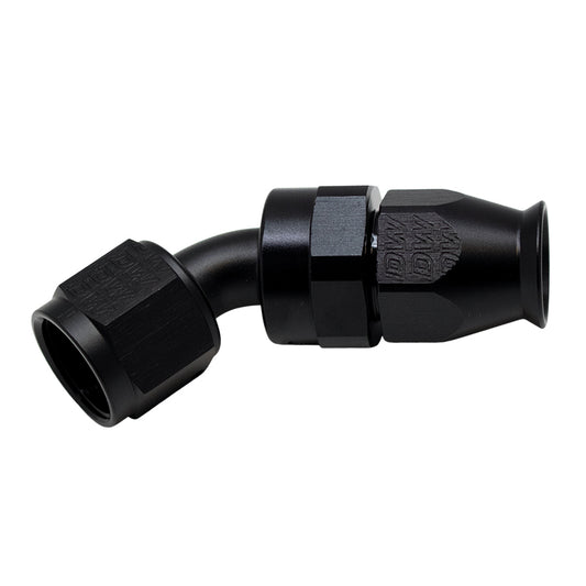 6-02-0855-B DeatschWerks 8AN Female Swivel 45-Degree Hose End PTFE (Incl 1 Olive Insert) - Anodized Matte Black