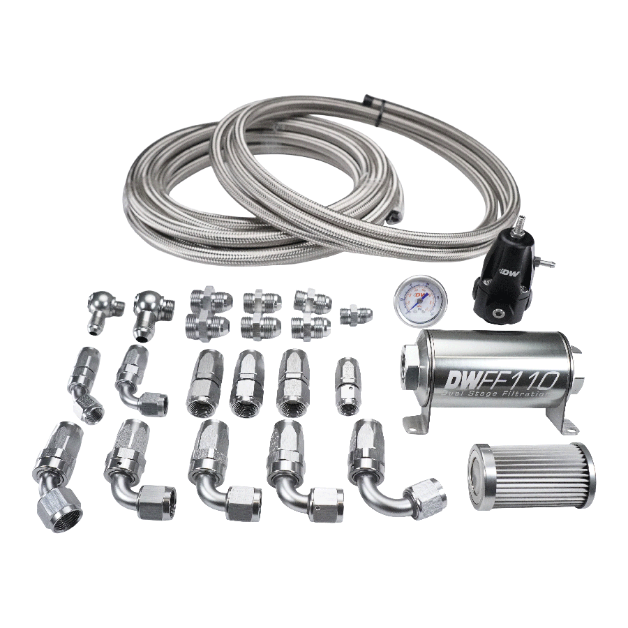 6-624 DeatschWerks X2 Series CPE Plumbing Kit -8AN Feed -6AN Return 92-00 Civic 94-01 Integra 6-624