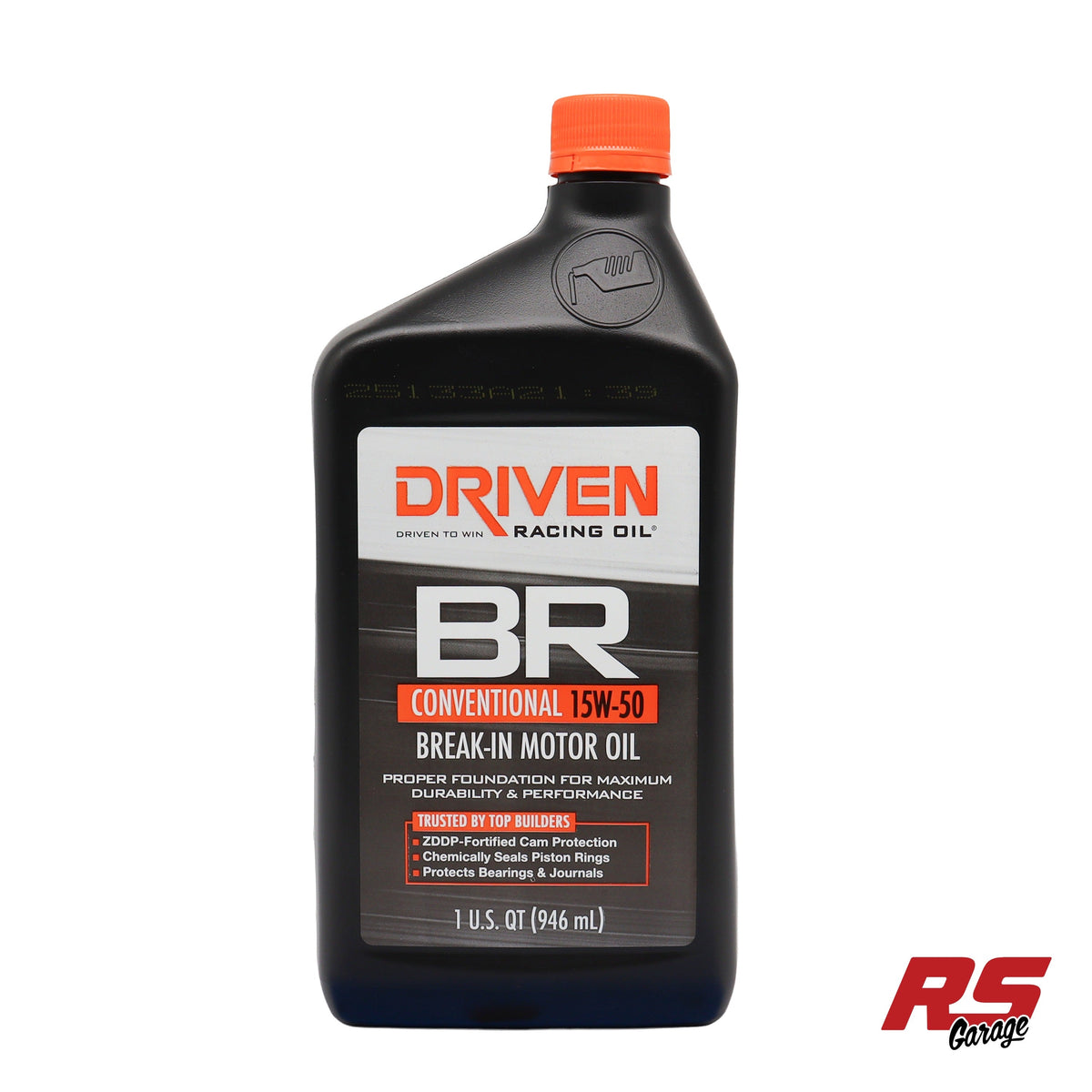 DRV 00106 Driven Racing Oil BR50 Conv 15W-50 Break-In Oil Quart