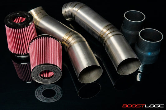 Boost Logic 4" Titanium Intake Kit Nissan R35 GTR 09+ - Boost Logic 4" Titanium Intake Kit (Raw)
