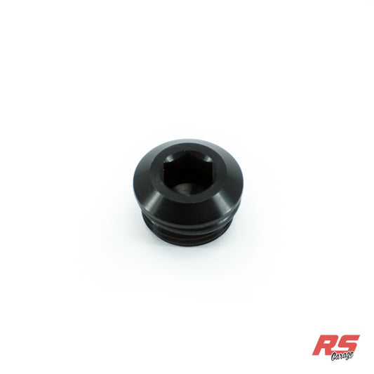 -8ORB Plug, Aluminum, Anodized Black