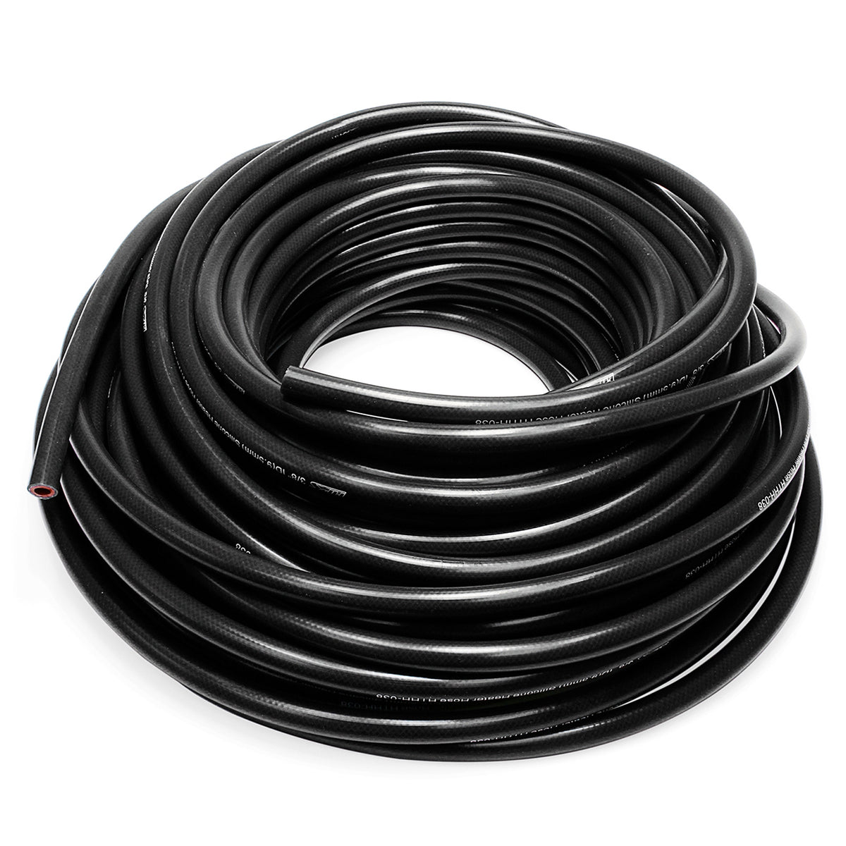HTHH-112-BLKx100 HPS 1.12" (28MM) ID 100 Feet Long 1-PLY Polyester Black Silicone Heater Hose