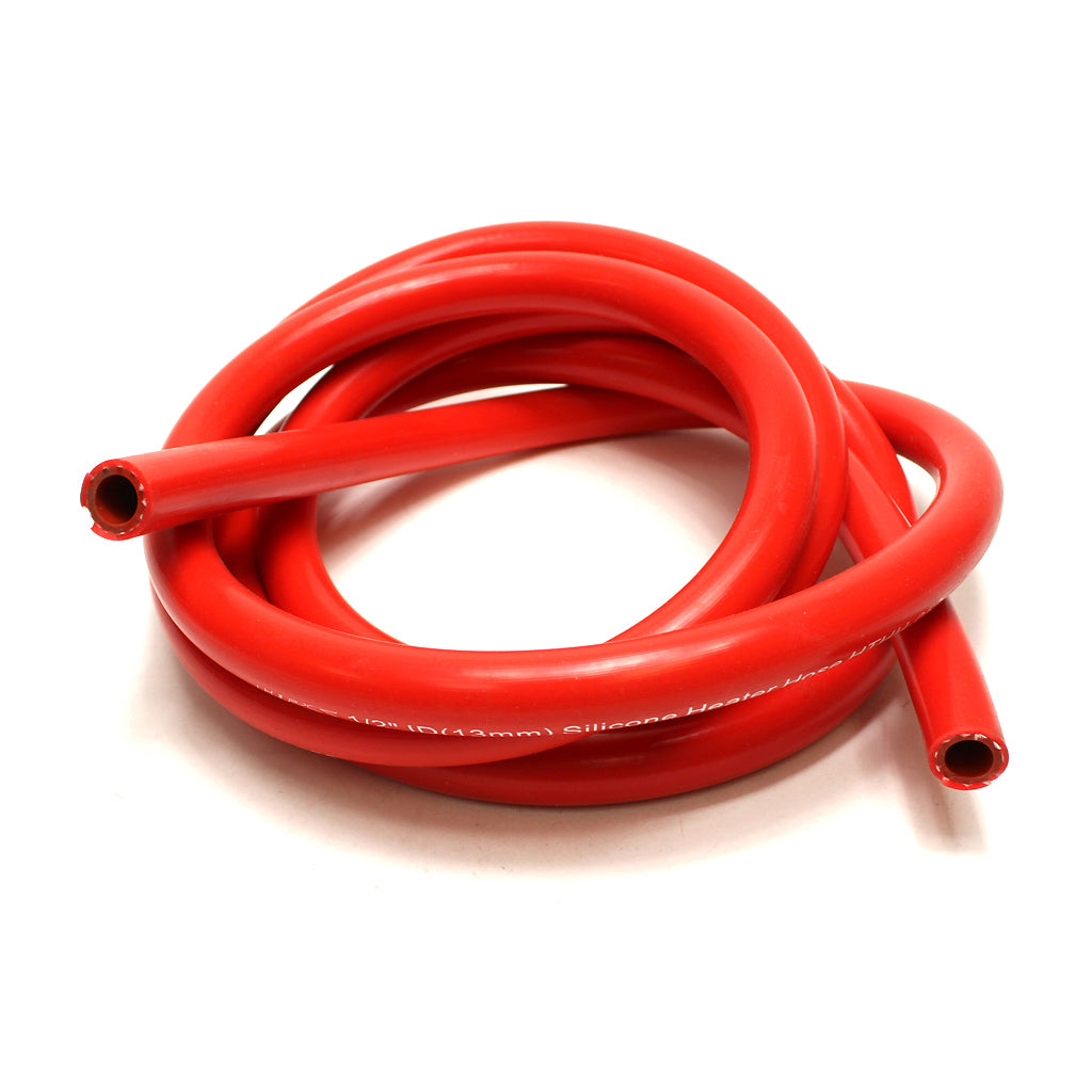 HTHH-087-REDx10 HPS 0.87" (22MM) ID 10 Feet Long 1-PLY Polyester Red Silicone Heater Hose