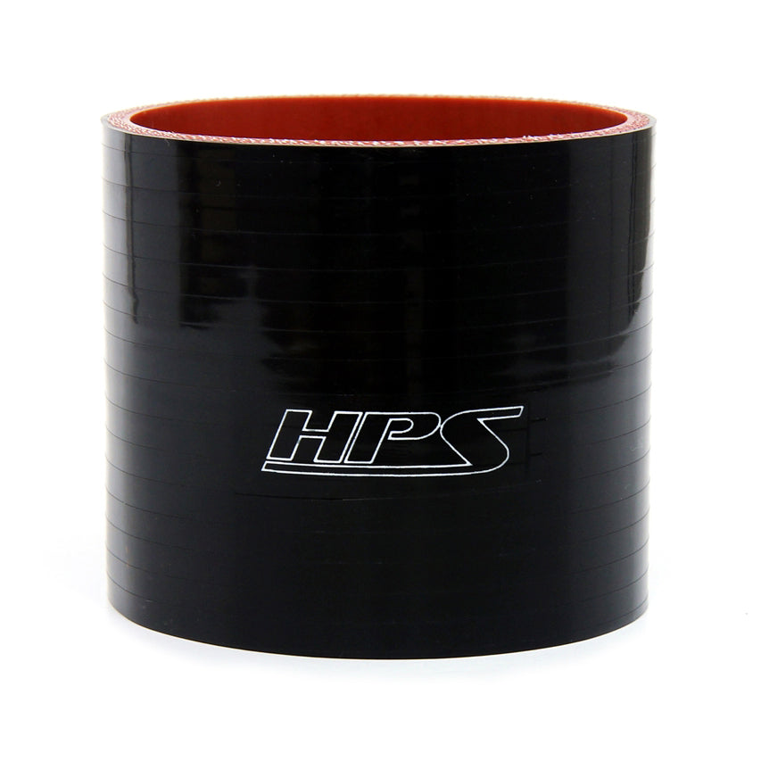 HTSC-400-L6-BLK HPS 4" (102MM) ID 6" Long 4-PLY Polyester Black Silicone Coupler