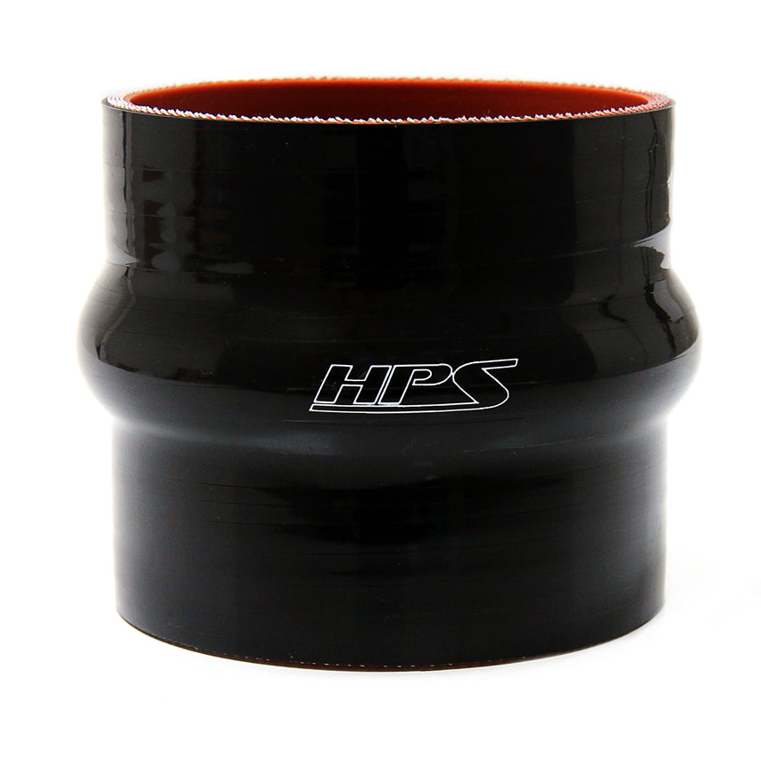 HTSHC-550-L6-BLK HPS 5.5" (140MM) ID 6" Long 4-PLY Polyester Black Silicone Single Hump Coupler