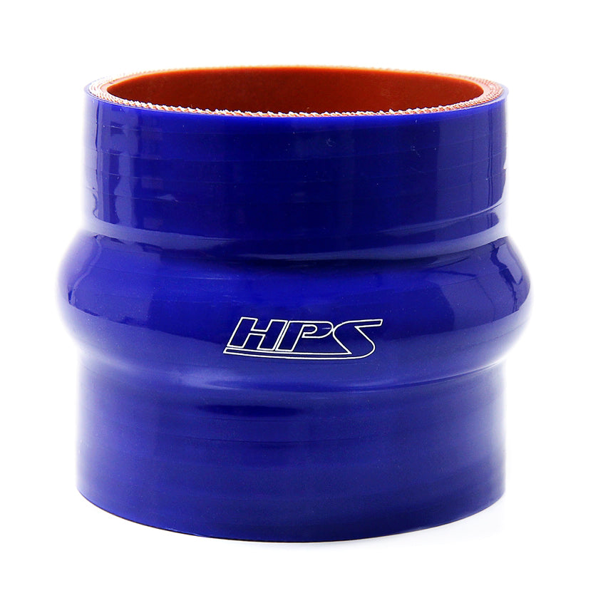 HTSHC-187-L4-BLUE HPS 1.87" (48MM) ID 4" Long 4-PLY Polyester Blue Silicone Single Hump Coupler