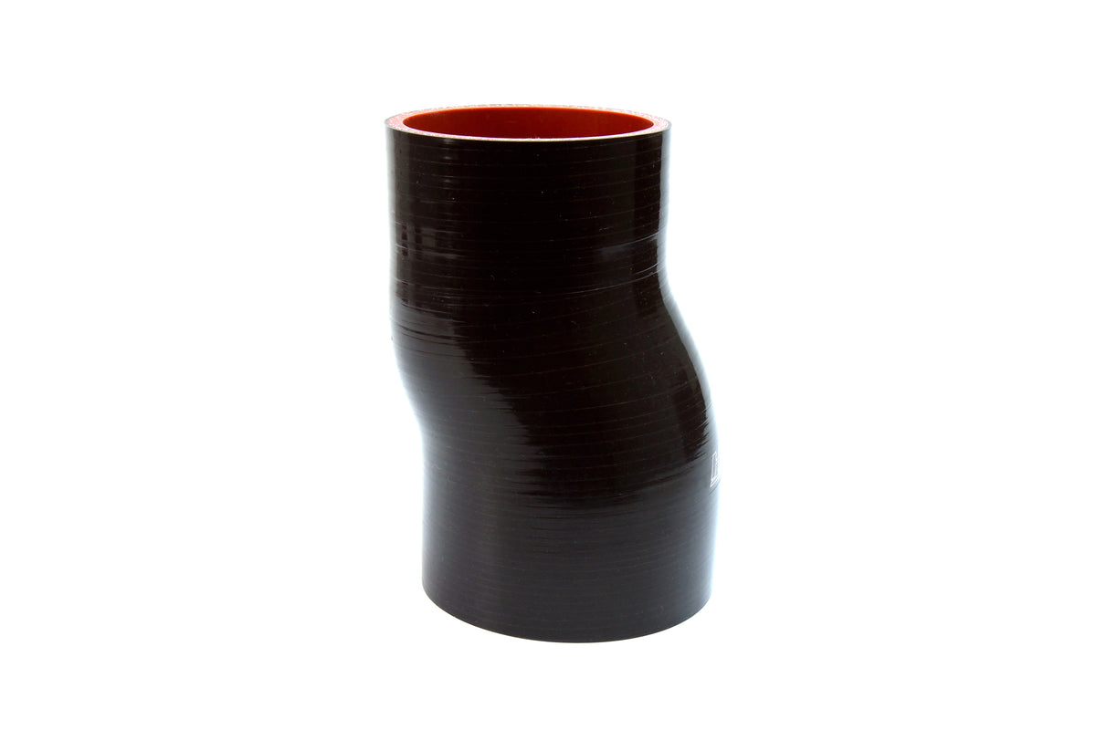 HTSOC-138-L6-BLK HPS 1.38" (35MM) ID 6" Long 4-PLY Polyester Black Silicone Offset Coupler