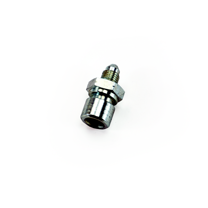 M10x1.0 Inverted Female Flare to -3AN Male, Straight, Steel, Zinc Plated