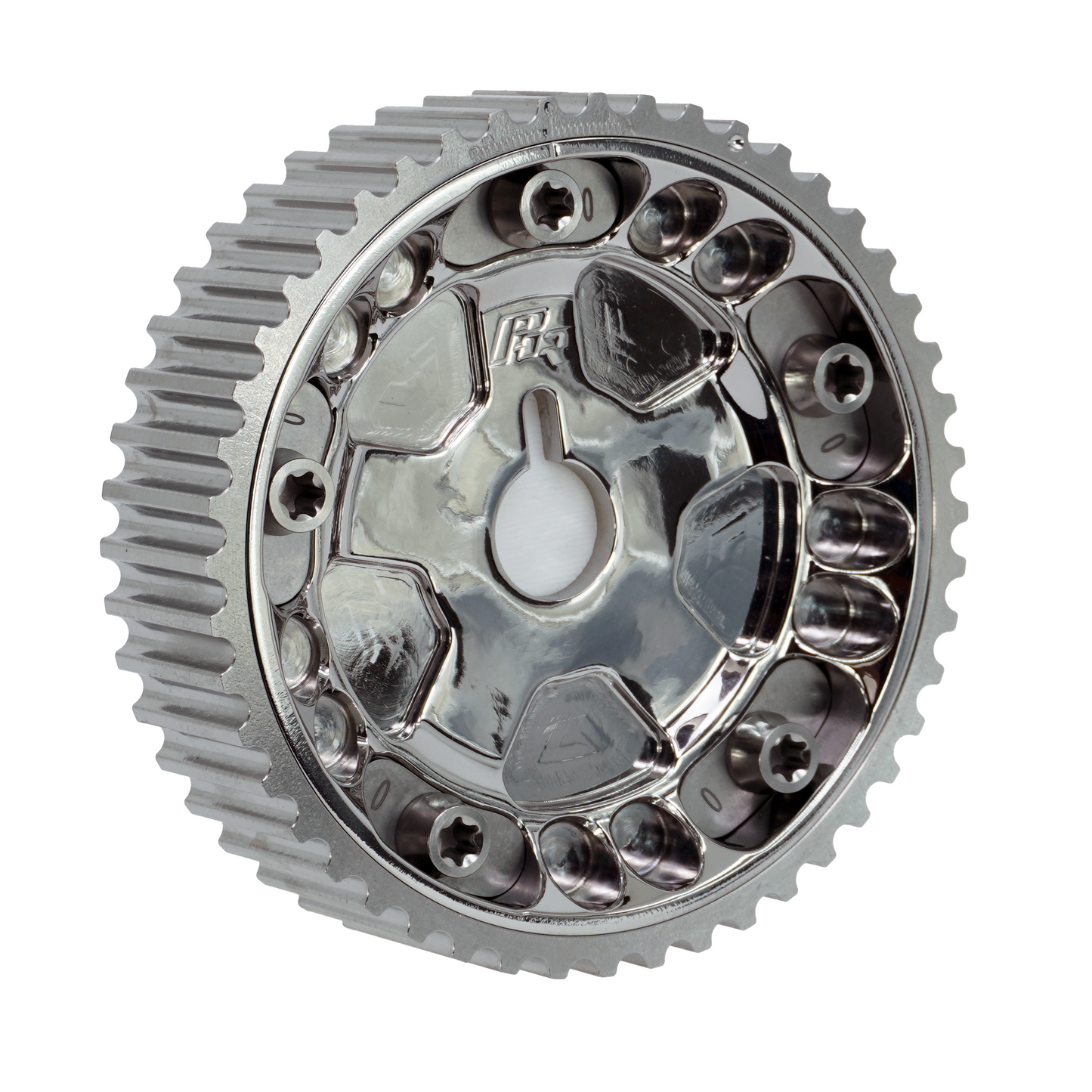 PHR Billet Titanium or Aluminum Adjustable Locking Cam Gear Builder for 2JZ/1JZ Engines - Polished Titanium Inner, Machined Titanium Outer, Titanium "0" Degree Locks, Machined Titanium Hardware