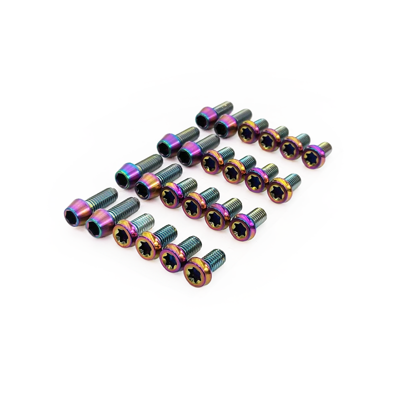 Titanium Hardware Kit for PHR Flex Billet Valve Covers, VVT-i (For Logo Plate, Block Off Plate, and Breather Manifold) - PVD Blue