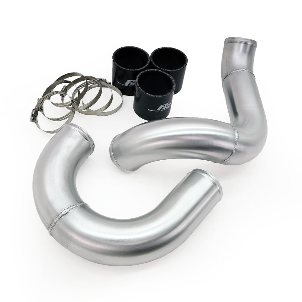 PHR 3.0" Hot Side Intercooler Pipe Kit for IS300 -2JZ-GTE Street Torque Exhaust Manifold -H-Cover Turbo -Matte Black Pow - 2JZ-GTE Street Torque Manifold, H-Cover, Matte black powder coat