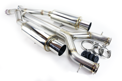 PHR Dual 3.0" Exhaust for GS300 - 3.0" Stainless tubing with Burns muffler - 5.0" Polished Tips