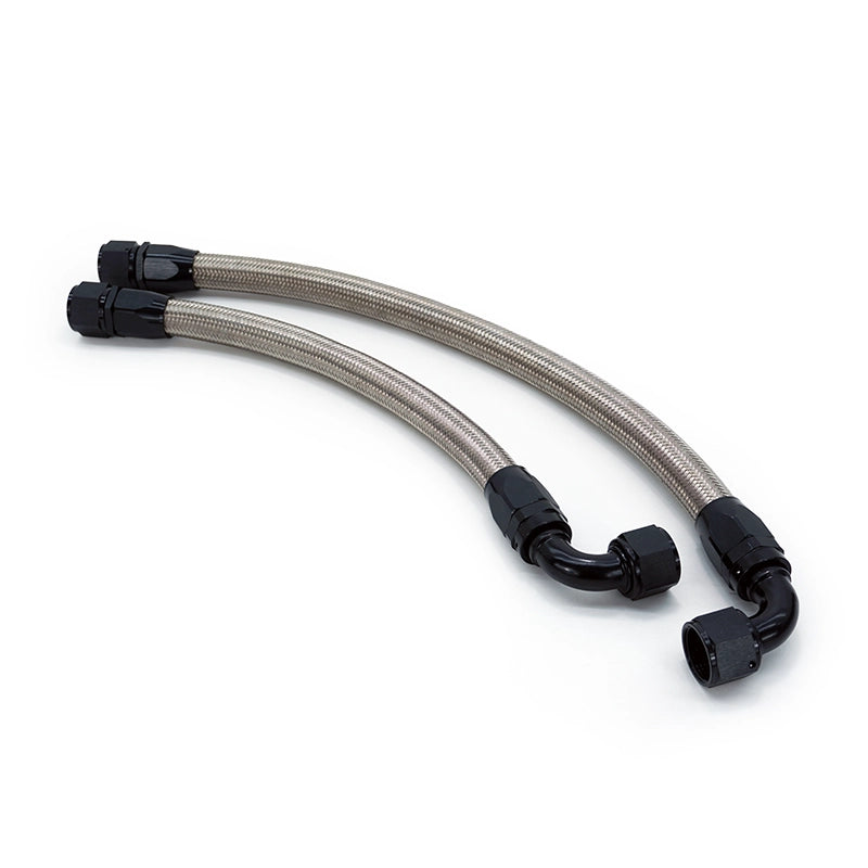 PHR -12AN Breather Lines for IS300 - PHR Flex Billet Valve Covers, Black braided with Black hose ends, -10ORB to -12AN Adapter, None
