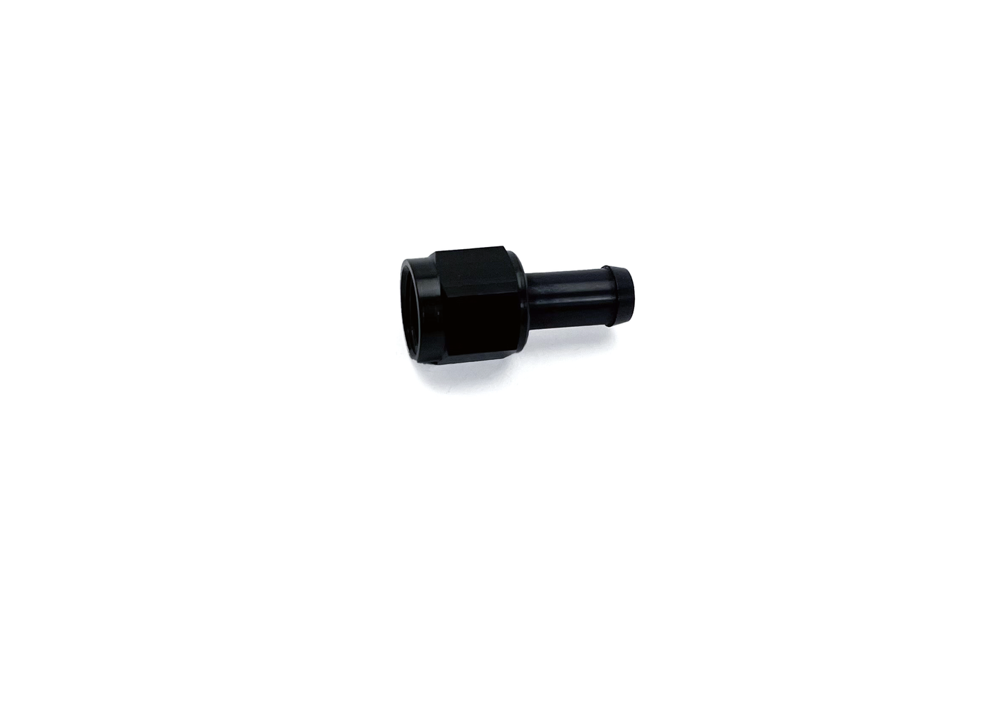PHR 6AN female to 5/16 hose barb, Staight, Aluminum, Anodized Black
