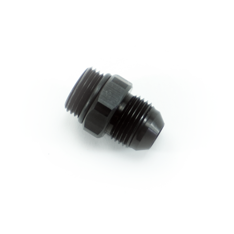PHR -8ORB Male to -8AN Male Fitting, Straight, Aluminum, Anodized Black