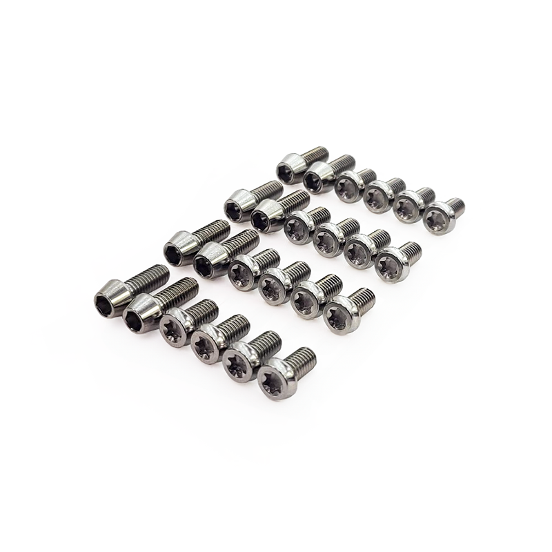 Titanium Hardware Kit for PHR Flex Billet Valve Covers Non-VVT-i (For Logo Plate, Block Off Plate, and Breather Manifold) - Machined