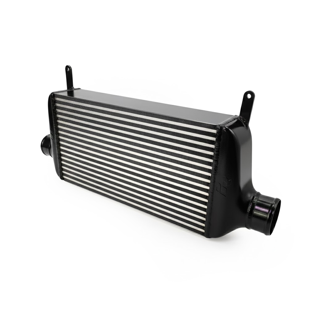 PHR 5.0" Intercooler for MKIV Supra - Gloss black powder coat, Billet