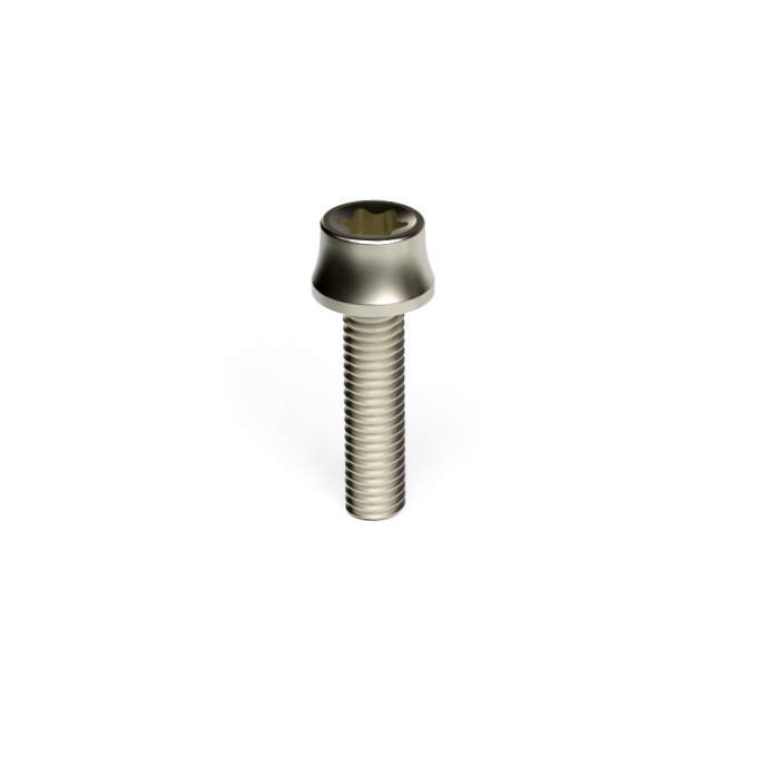 Bolt, Titanium, Volcano Torx Head, M6x1.0, 30mm Long - Machined