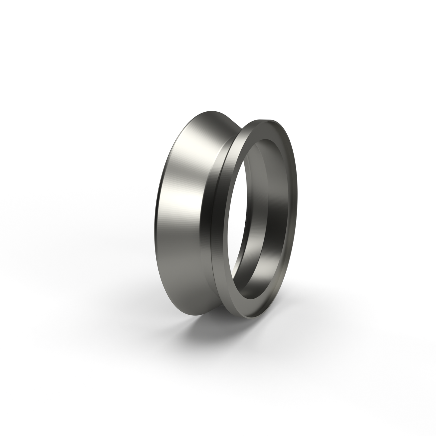 PHR Turbine Outlet Flange, Titanium, PTE or Garrett, T4 S or H Cover to 4.0" Tube - Precision T4 4-Bolt Inlet, V-band Outlet (S and H Cover)