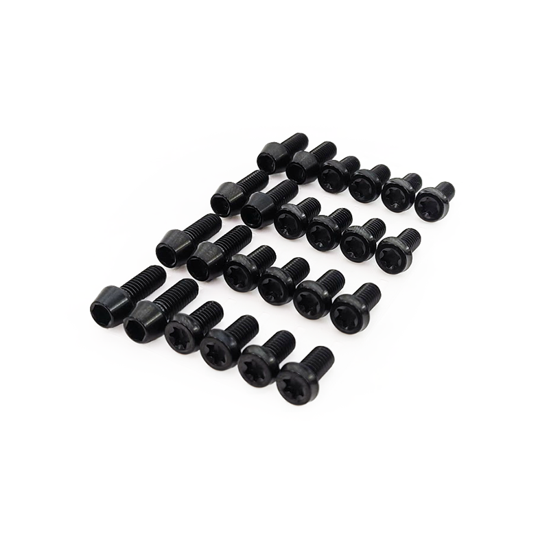 Titanium Hardware Kit for PHR Flex Billet Valve Covers Non-VVT-i (For Logo Plate, Block Off Plate, and Breather Manifold) - Black