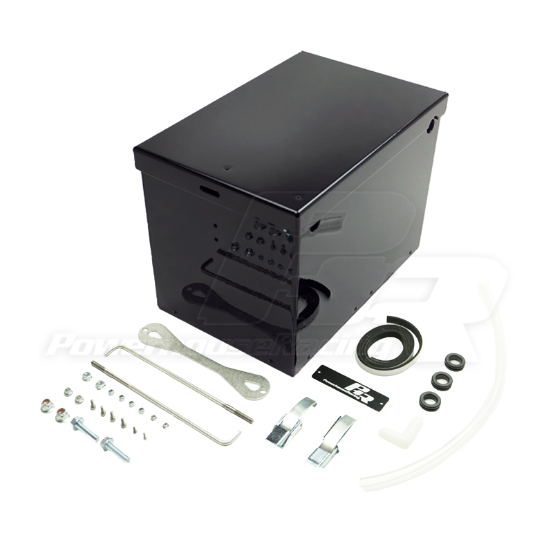 PHR Battery Box for 1993-1998 MKIV Supra -Gloss black powder coat - Battery box only - Fits group size 26 battery