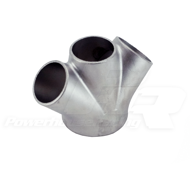 Collector -304 Stainless Steel -Cast -1.5" pipe SCH10 (1.68" ID) Triple Inlet -2.5" pipe SCH10 (2.64" ID) Single Outlet