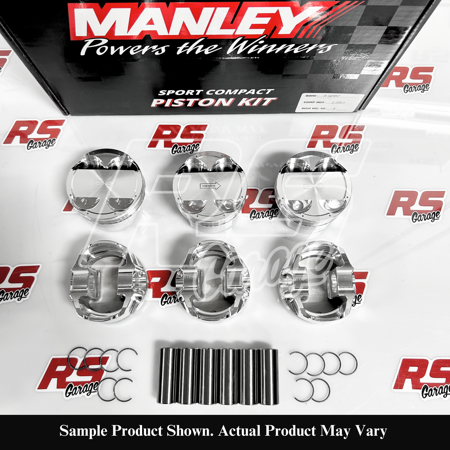 609000C-6 Manley Forged Pistons Toyota Supra MK4 2JZ-GTE 2JZ-GE 2JZGTE 86mm STD Dish -10 cc 9.0:1 609000C-6