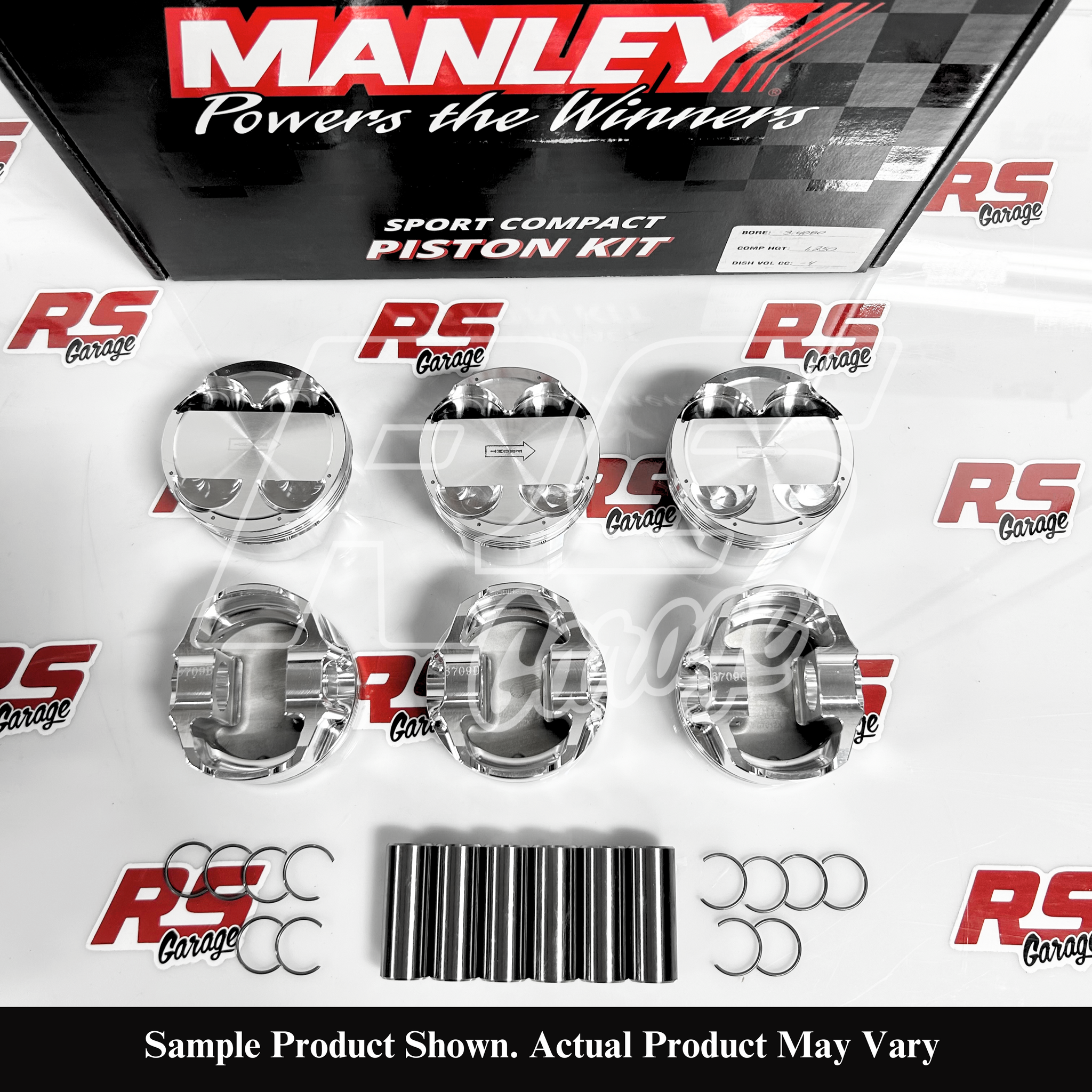 609000C-6 Manley Forged Pistons Toyota Supra MK4 2JZ-GTE 2JZ-GE 2JZGTE 86mm STD Dish -10 cc 9.0:1 609000C-6