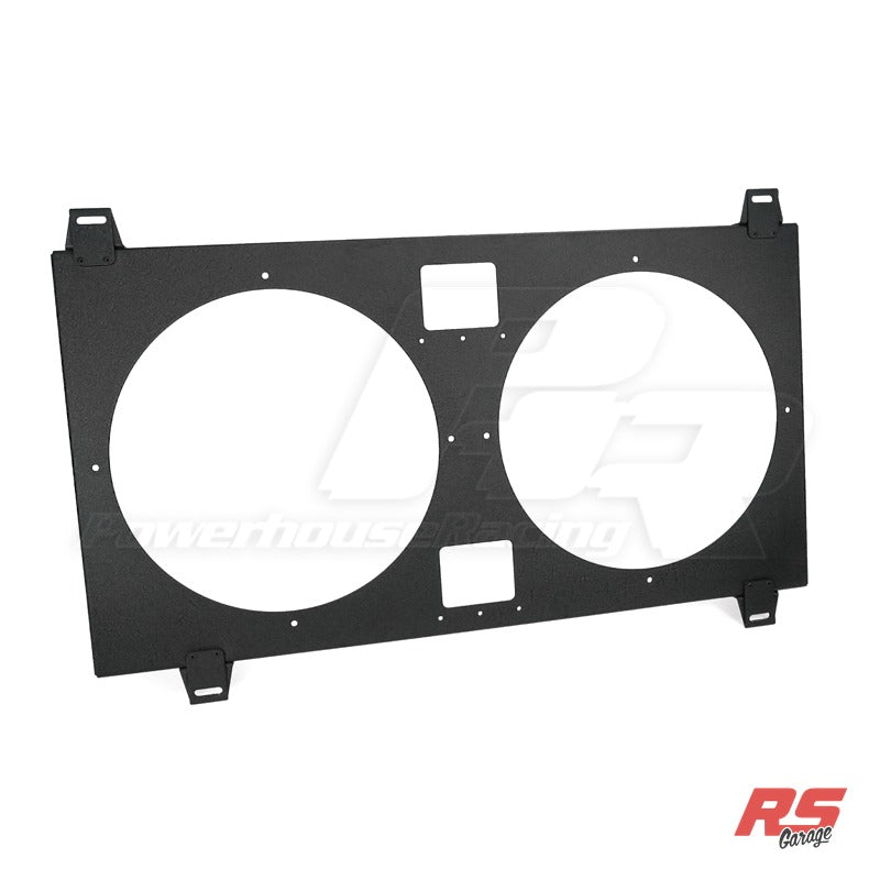 PHR Dual High Performance SPAL Fan Shroud, Shroud Only -Wrinkle black powder coat finish