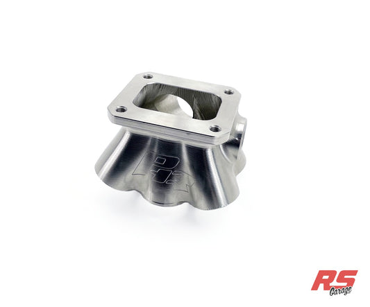 Collector, 304 Stainless Steel, Billet Machined, T4 Flange, Single Scroll, 6 Inlets,1.5" SCH10 Inlets (1.68 "ID), Dual