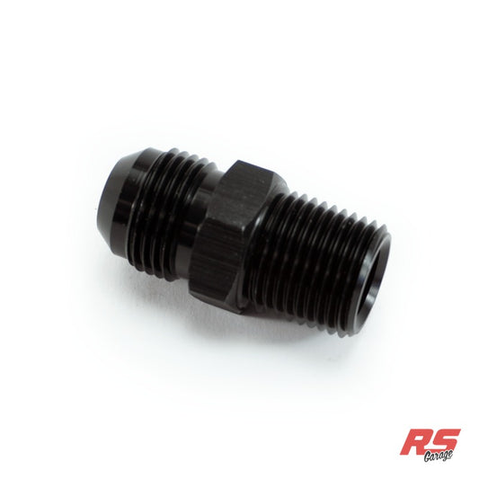 1/2 NPT Male to -10AN Male, Straight, Aluminum, Anodized Black