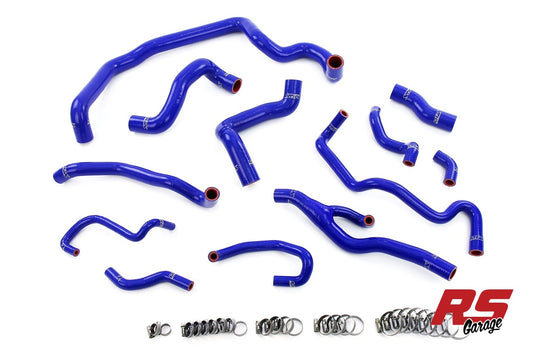 HPS Blue Silicone Radiator Heater Water Pump Expansion Tank Coolant Hoses 2007-2010 Mini Cooper 1.6L Turbo (N14) Auto Trans