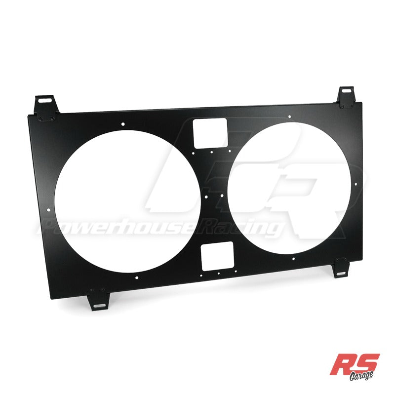 PHR Dual High Performance SPAL Fan Shroud, Shroud Only -Matte black powder coat finish