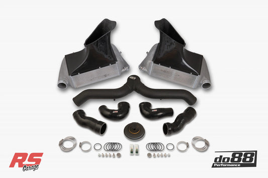 Do88 07-09 Porsche 911 Turbo/GT2 (997.1) BigPack Intercooler Kit w/Black Pipe