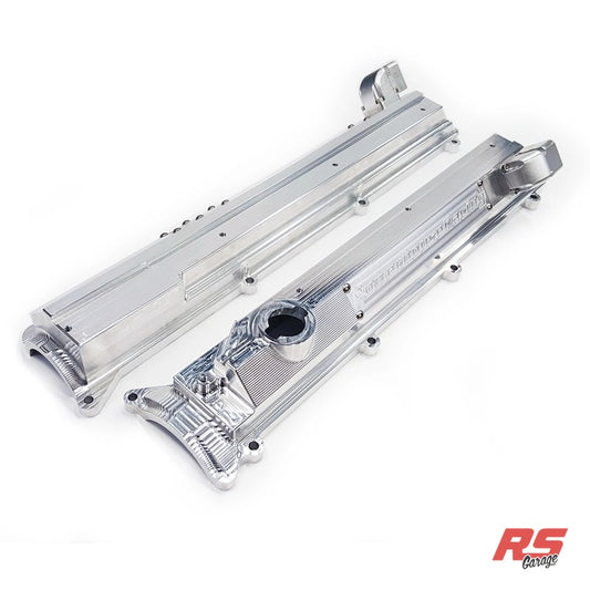 PHR Flex Billet Valve Covers for 2JZ, VVT-i - Black Anodized, Black Anodized, Blank, 1 Block-Off Plate, Black Anodized, Blank, No Breather Manifolds, No Breather Manifolds, Black Titanium, Black Titanium