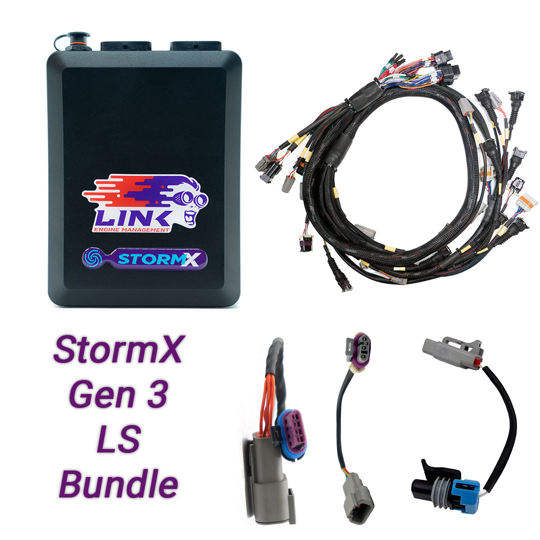 108-9005B Link Gen3 LS Cable Throttle Bundle: G4X Stormx ECU + LS Engine Harness Bundle