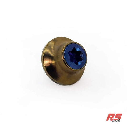PHR Titanium Cam Gear Bolt and Washer for 2JZ -Blue Bolt -Bronze Washer - Blue Anodized, Bronze