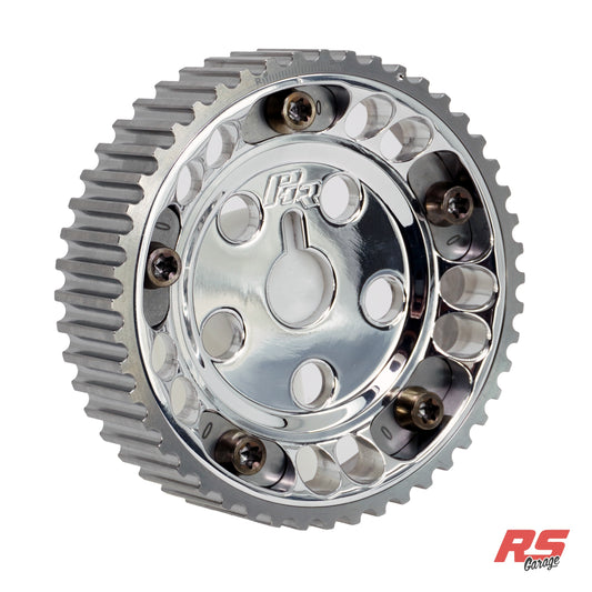 PHR Billet Titanium or Aluminum Adjustable Locking Cam Gear Builder for 2JZ/1JZ Engines - Polished Aluminum Inner, Machined Titanium Outer, Titanium "0" Degree Locks, Bronze Titanium Hardware