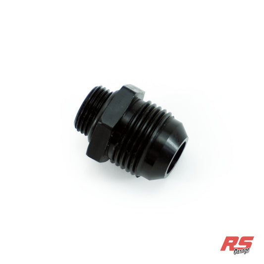 -8ORB Male to -12AN Male Fitting, Straight, Aluminum, Anodized Black