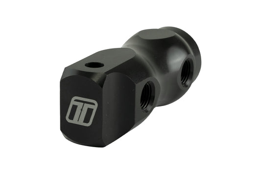 TS-0704-1001 Turbosmart Reference Distribution Block (5 Port) 4x 1/8 NPT Ports & 1x 1/4 NPT Port Black Anodized