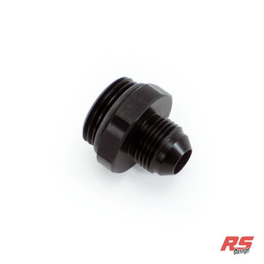-12ORB Male to -8AN Male Fitting, Straight, Aluminum, Anodized Black