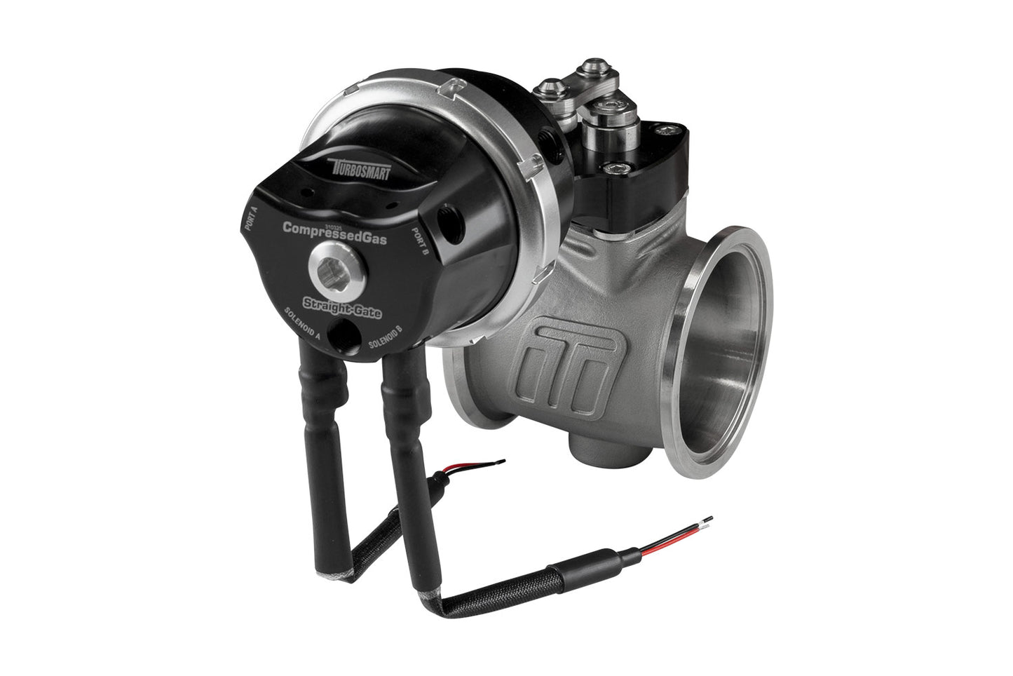 TS-0565-1252 Turbosmart PSG50CG Pneumatic StraightGate50 Compressed Gas (Solenoid) 7psi Black