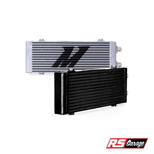 Mishimoto Universal Dual Pass Bar & Plate Oil Cooler Medium Black -10 AN Male Inlet/Outlet